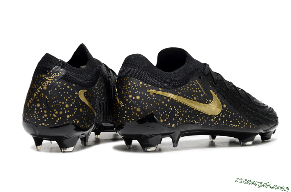 Nike Phantom Luna Elite NU FG Low-Tops Football Boots - Black/Gold/Blue 6