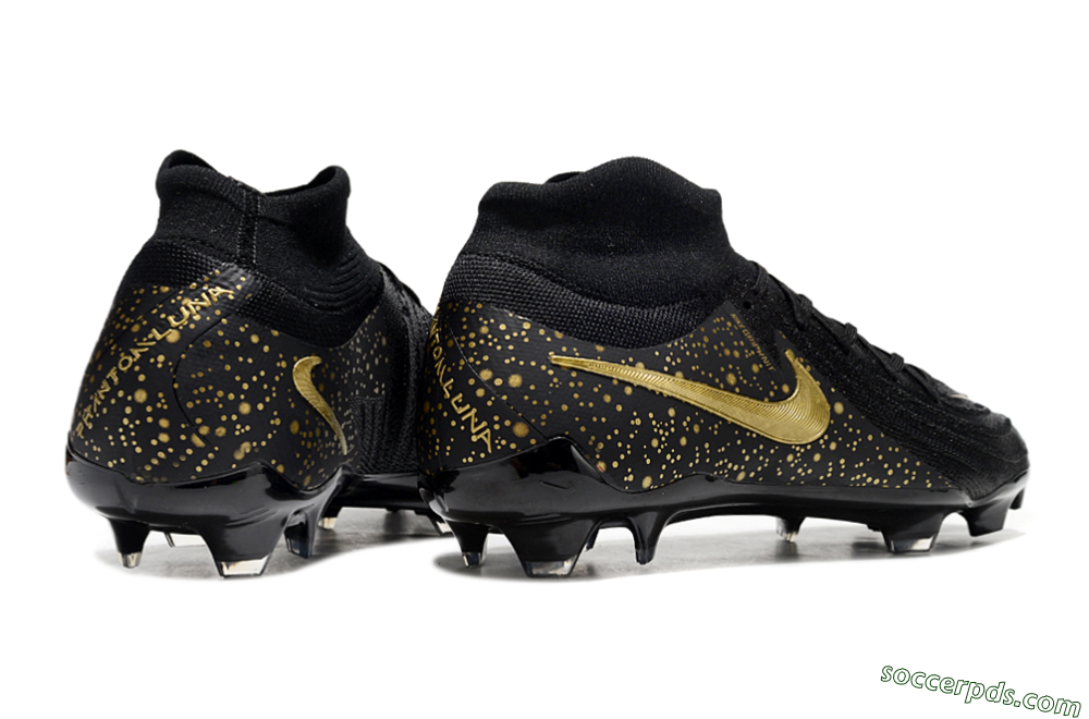 Nike Phantom Luna Elite NU FG High-Tops Football Boots - Black/Gold/Blue 6