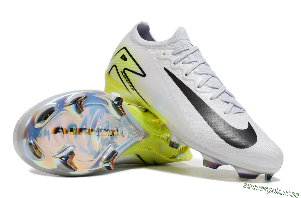 Nike Air Zoom Mercurial Vapor 16 Elite FG Low-Tops Football Boots - White/Black/Yellow 0