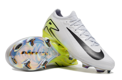 Nike Air Zoom Mercurial Vapor 16 Elite FG Low-Tops Football Boots - White/Black/Yellow