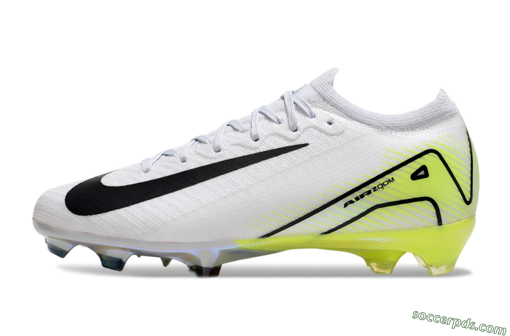 Nike Air Zoom Mercurial Vapor 16 Elite FG Low-Tops Football Boots - White/Black/Yellow 2