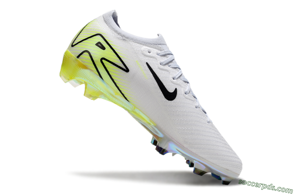 Nike Air Zoom Mercurial Vapor 16 Elite FG Low-Tops Football Boots - White/Black/Yellow 4
