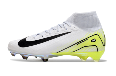 Nike Air Zoom Mercurial Superfly 10 Elite FG High-Tops Football Boots - White/Black/Yellow