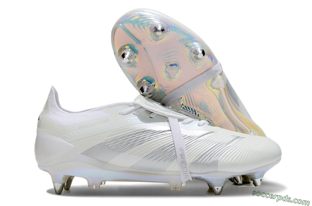 Adidas Predator Elite 25 Foldover Tongue SG Low-Tops Football Boots - Beige/Silver/White 1