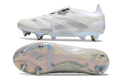 Adidas Predator Elite 25 Foldover Tongue SG Low-Tops Football Boots - Beige/Silver/White