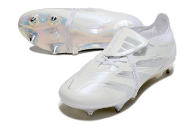 Adidas Predator Elite 25 Foldover Tongue SG Low-Tops Football Boots - Beige/Silver/White