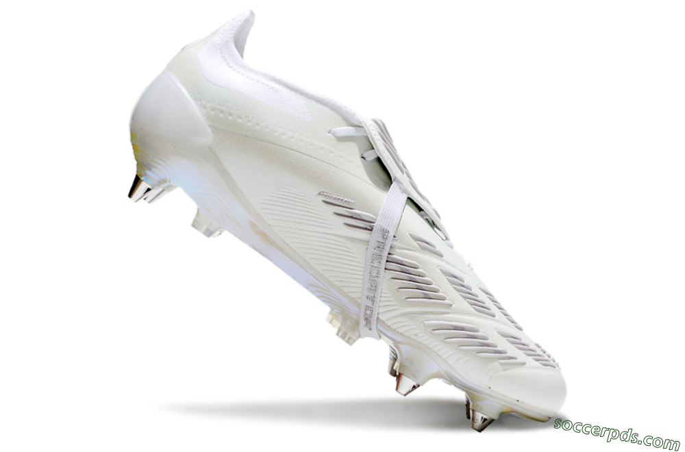 Adidas Predator Elite 25 Foldover Tongue SG Low-Tops Football Boots - Beige/Silver/White 4