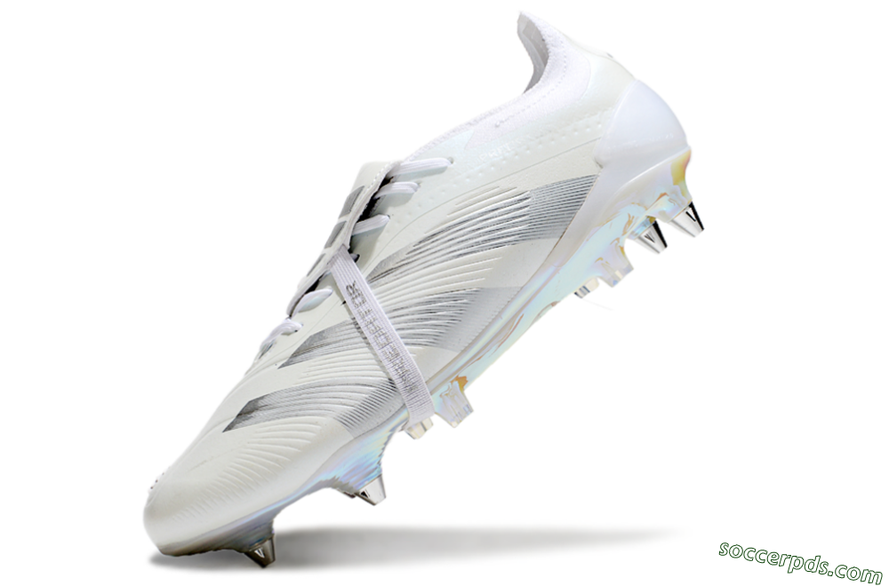 Adidas Predator Elite 25 Foldover Tongue SG Low-Tops Football Boots - Beige/Silver/White 5
