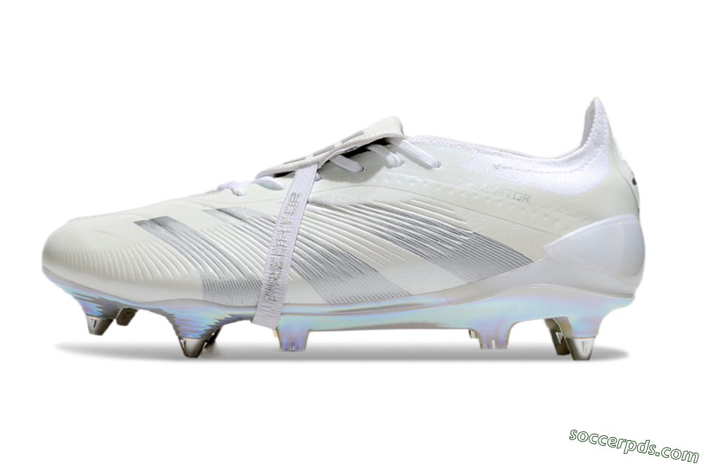 Adidas Predator Elite 25 Foldover Tongue SG Low-Tops Football Boots - Beige/Silver/White 2
