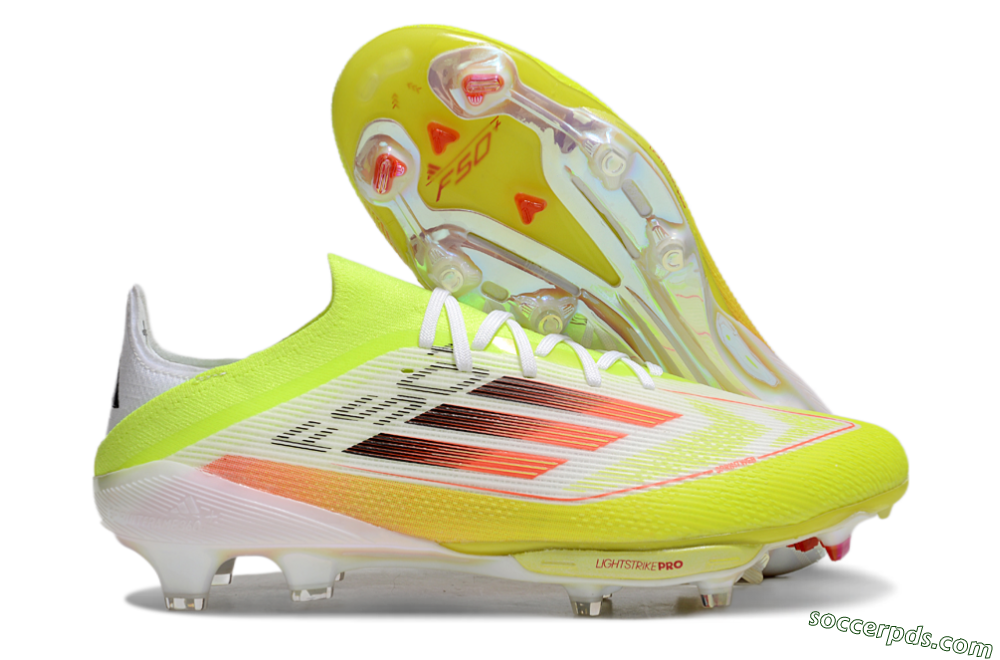 Adidas F50+ Elite Lightstrike FG Low-Tops Football Boots - Yellow/White/Black 1