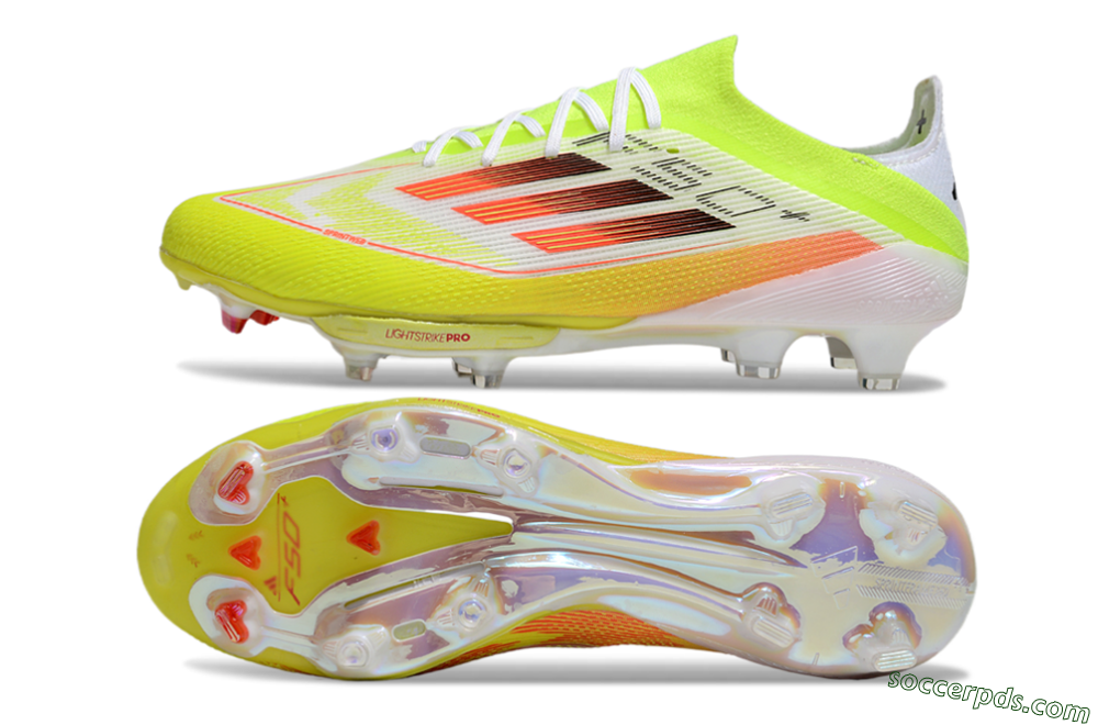 Adidas F50+ Elite Lightstrike FG Low-Tops Football Boots - Yellow/White/Black 0
