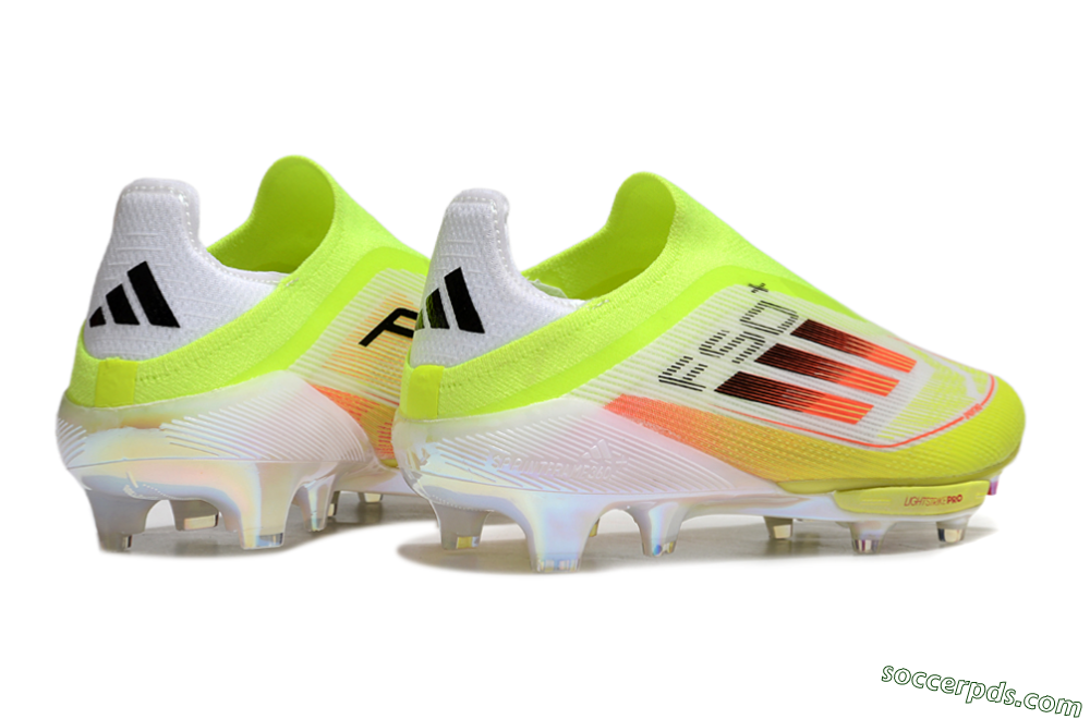 Adidas F50+ Elite Lightstrike Laceless FG Low-Tops Football Boots - Yellow/White/Black 6