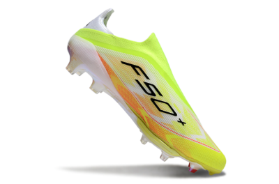 Adidas F50+ Elite Lightstrike Laceless FG Low-Tops Football Boots - Yellow/White/Black