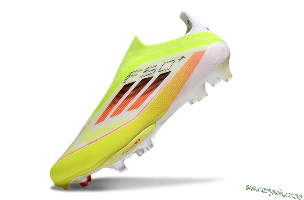 Adidas F50+ Elite Lightstrike Laceless FG Low-Tops Football Boots - Yellow/White/Black 5