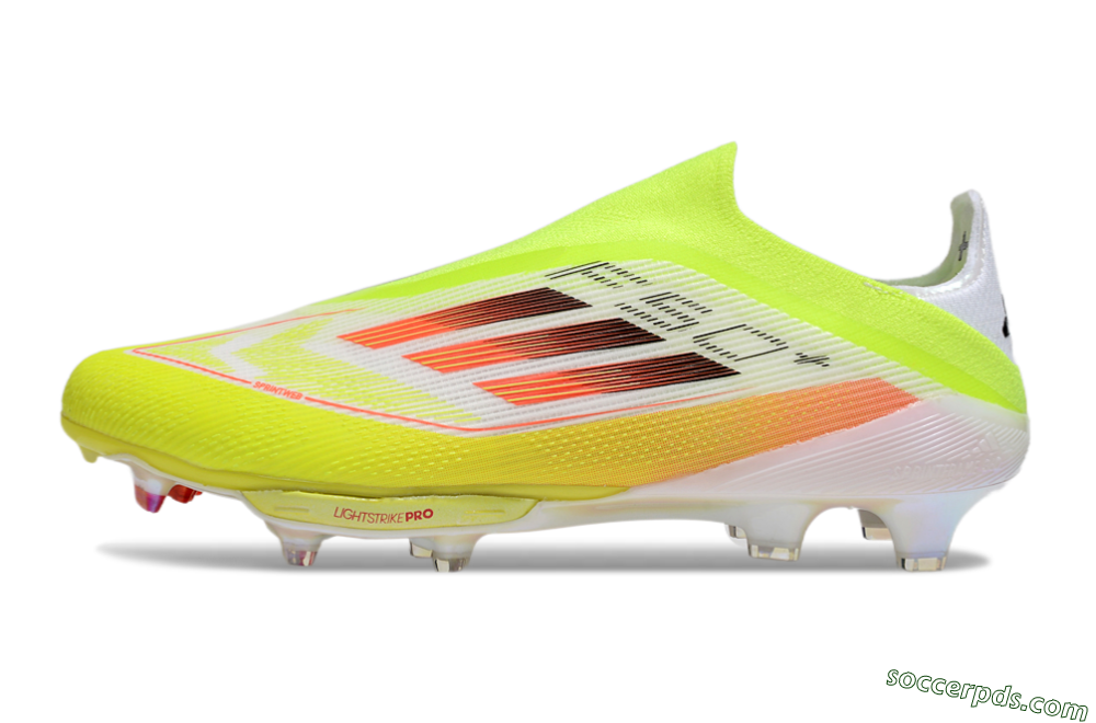 Adidas F50+ Elite Lightstrike Laceless FG Low-Tops Football Boots - Yellow/White/Black 2