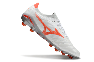 Mizuno Morelia Neo 4 Bate FG Low-Tops Football Boots - White/Red/Grey