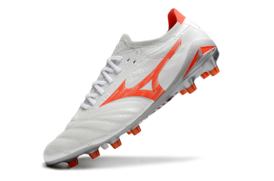 Mizuno Morelia Neo 4 Bate FG Low-Tops Football Boots - White/Red/Grey