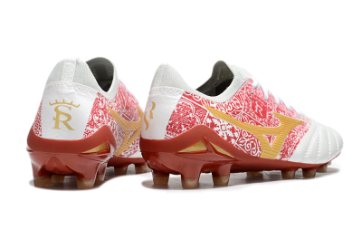 Mizuno Morelia Neo 4 Bate FG Low-Tops Football Boots - White/Red/Yellow