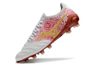 Mizuno Morelia Neo 4 Bate FG Low-Tops Football Boots - White/Red/Yellow