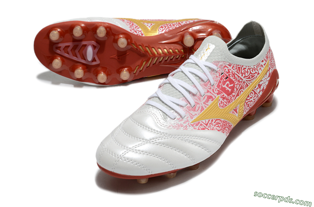 Mizuno Morelia Neo 4 Bate FG Low-Tops Football Boots - White/Red/Yellow 3