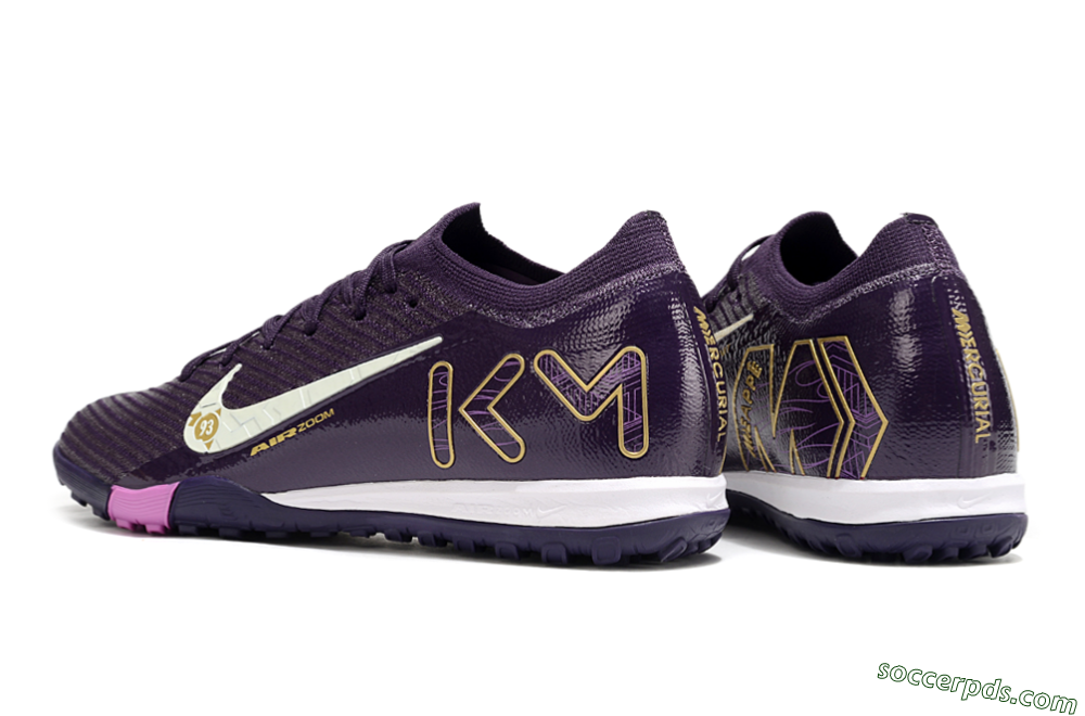 Nike Air Zoom Mercurial Vapor 16 Elite TF Low-Tops Football Shoes - Purple/White/Yellow 5