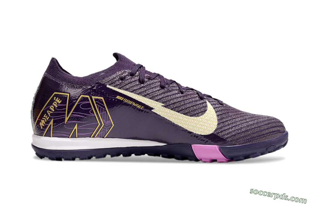 Nike Air Zoom Mercurial Vapor 16 Elite TF Low-Tops Football Shoes - Purple/White/Yellow 4