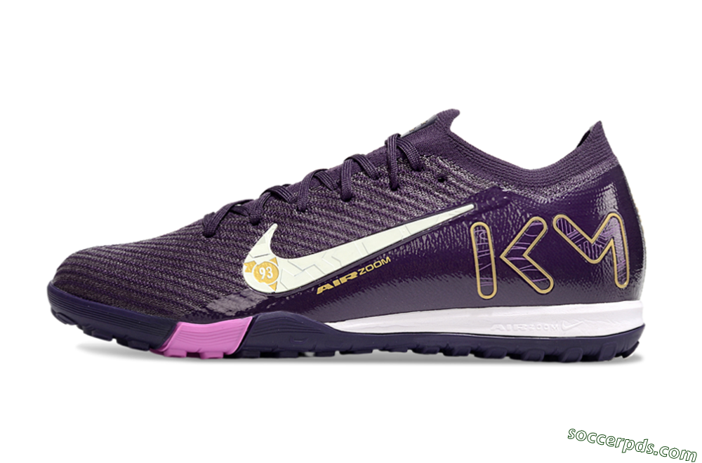 Nike Air Zoom Mercurial Vapor 16 Elite TF Low-Tops Football Shoes - Purple/White/Yellow 2