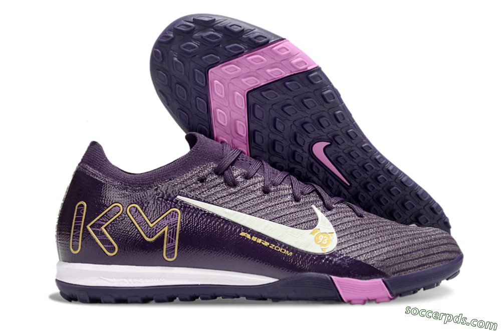 Nike Air Zoom Mercurial Vapor 16 Elite TF Low-Tops Football Shoes - Purple/White/Yellow 1