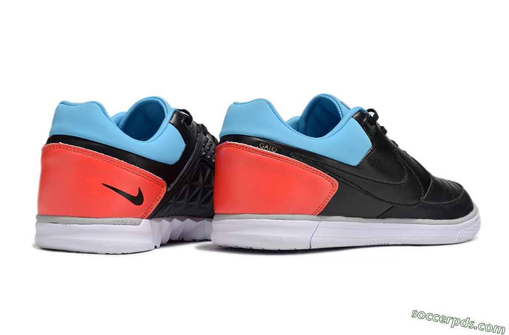 Nike Street Gato IC Low-Tops Football Shoes - Black/Blue/Red 6