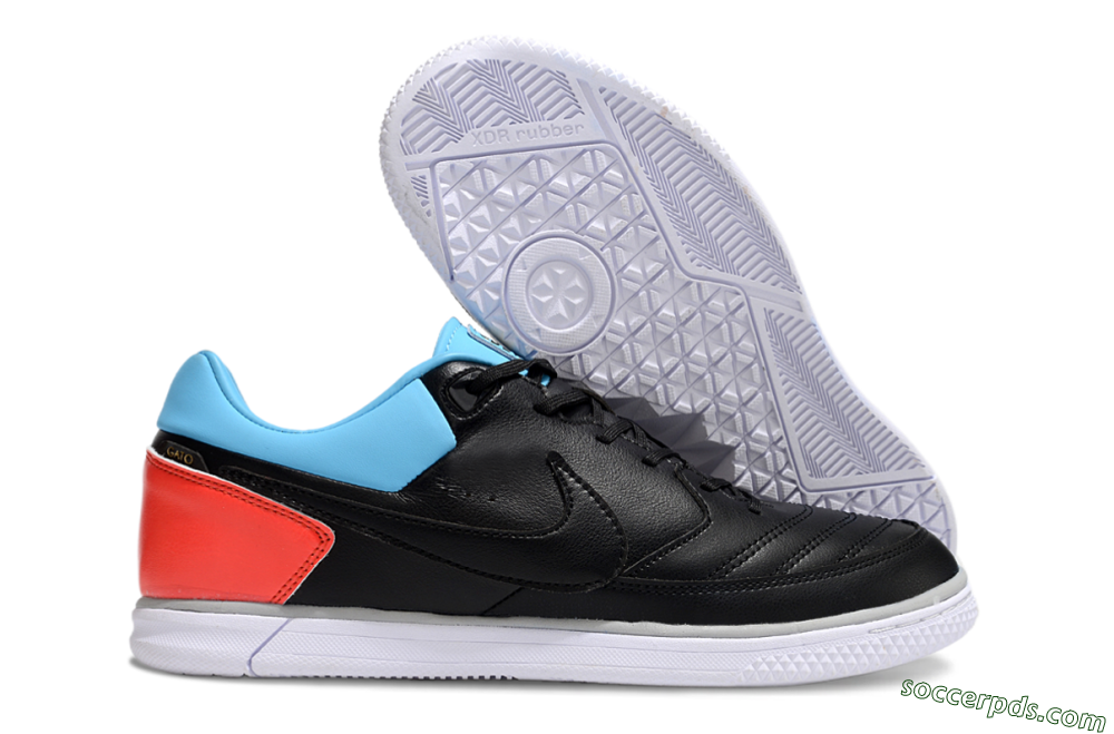 Nike Street Gato IC Low-Tops Football Shoes - Black/Blue/Red 1