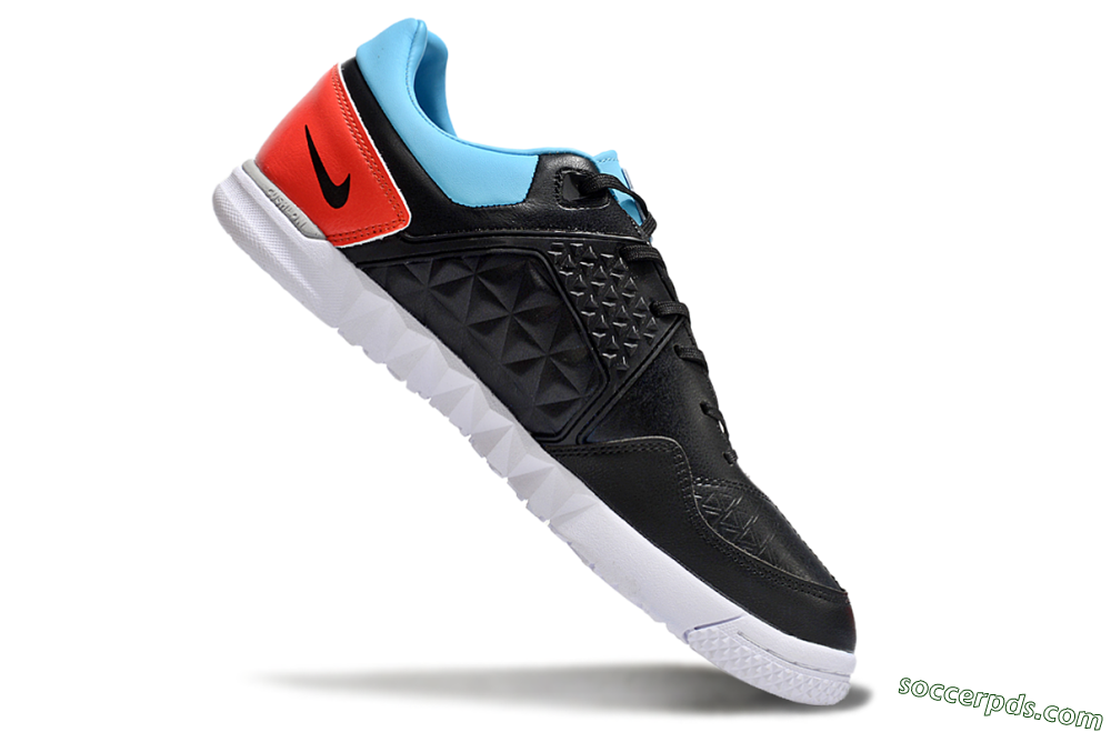 Nike Street Gato IC Low-Tops Football Shoes - Black/Blue/Red 4