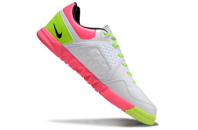 Nike Street Gato IC Low-Tops Football Shoes - White/Black/Pink/Yellow