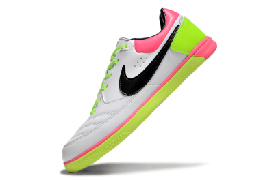 Nike Street Gato IC Low-Tops Football Shoes - White/Black/Pink/Yellow