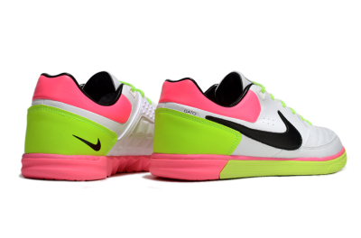 Nike Street Gato IC Low-Tops Football Shoes - White/Black/Pink/Yellow
