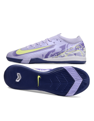 Nike Air Zoom Mercurial Vapor 16 Elite IC Low-Tops Football Shoes - Purple/Yellow/White
