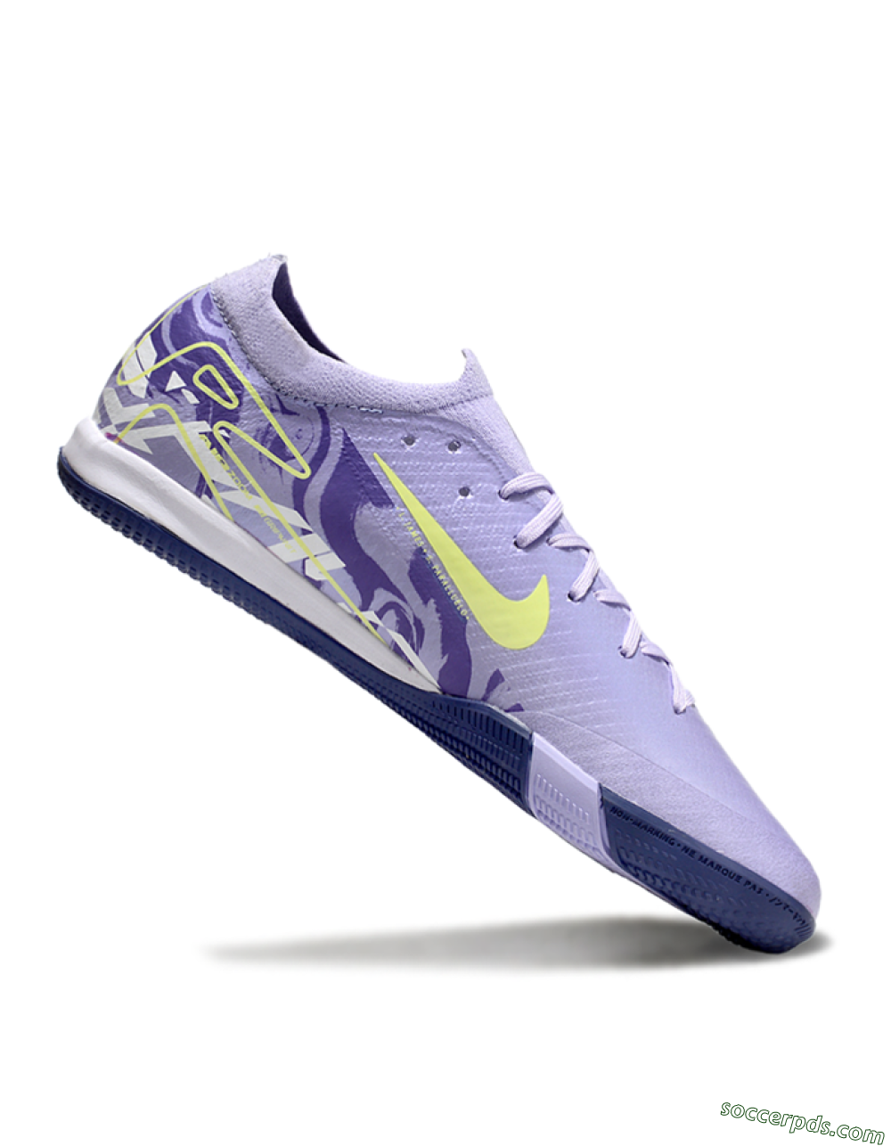 Nike Air Zoom Mercurial Vapor 16 Elite IC Low-Tops Football Shoes - Purple/Yellow/White 4