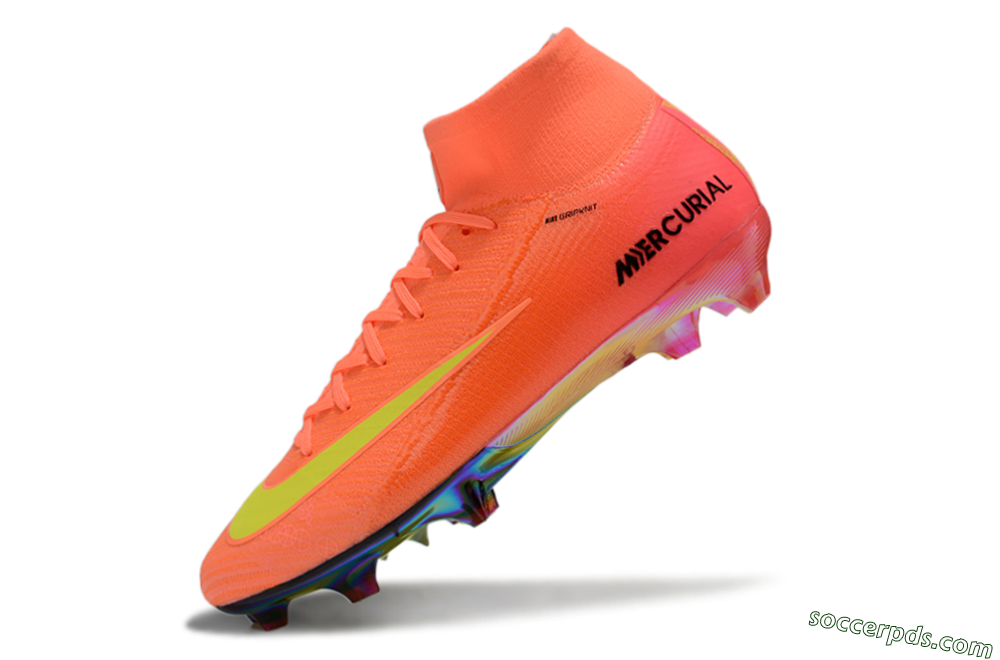 Nike Air Zoom Mercurial Superfly 10 Elite FG High-Tops Football Boots - Red/Yellow/Black 6