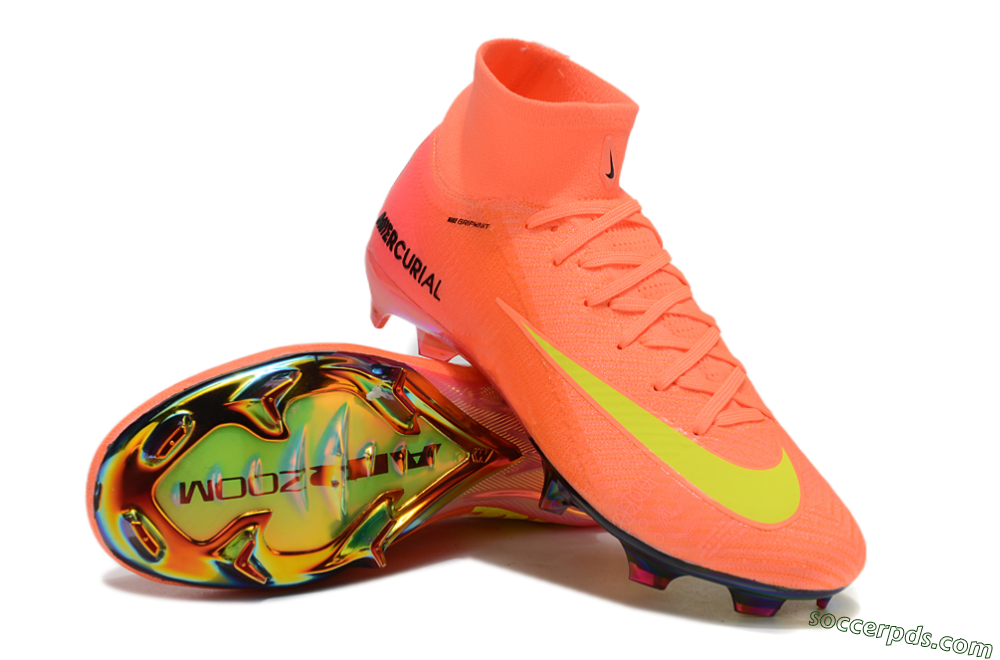 Nike Air Zoom Mercurial Superfly 10 Elite FG High-Tops Football Boots - Red/Yellow/Black 4