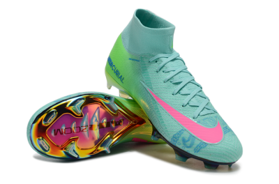 Nike Air Zoom Mercurial Superfly 10 Elite FG High-Tops Football Boots - Jade/Pink/Blue