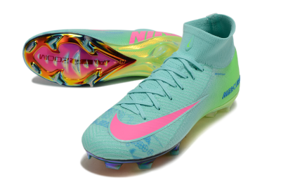 Nike Air Zoom Mercurial Superfly 10 Elite FG High-Tops Football Boots - Jade/Pink/Blue
