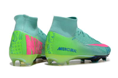 Nike Air Zoom Mercurial Superfly 10 Elite FG High-Tops Football Boots - Jade/Pink/Blue
