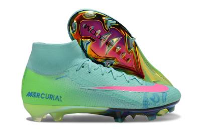Nike Air Zoom Mercurial Superfly 10 Elite FG High-Tops Football Boots - Jade/Pink/Blue