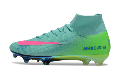 Nike Air Zoom Mercurial Superfly 10 Elite FG High-Tops Football Boots - Jade/Pink/Blue