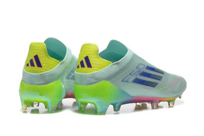 Adidas F50 Elite Laceless FG Low-Tops Football Boots - Jade/Blue/Pink/Yellow