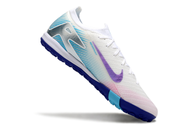 Nike Air Zoom Mercurial Vapor 16 Elite TF Low-Tops Football Shoes - White/Purple/Silver/Jade