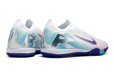 Nike Air Zoom Mercurial Vapor 16 Elite TF Low-Tops Football Shoes - White/Purple/Silver/Jade