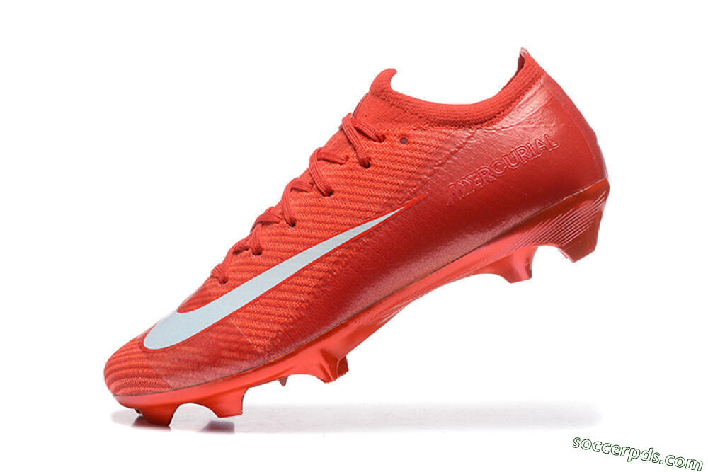 Nike Air Zoom Mercurial Vapor 16 Elite FG Low-Tops Football Boots - Red/White 8
