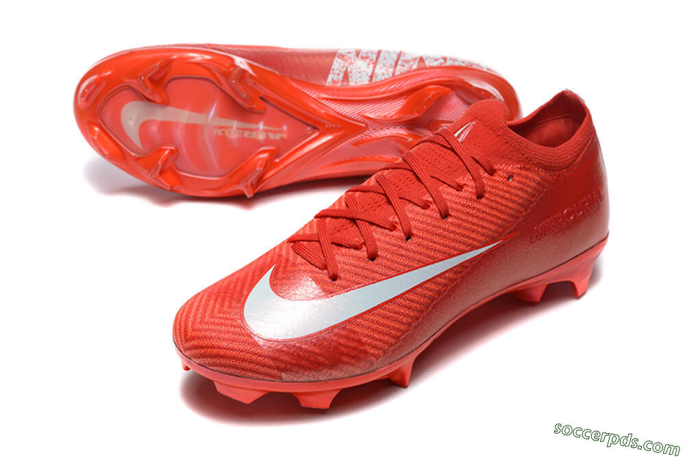 Nike Air Zoom Mercurial Vapor 16 Elite FG Low-Tops Football Boots - Red/White 3
