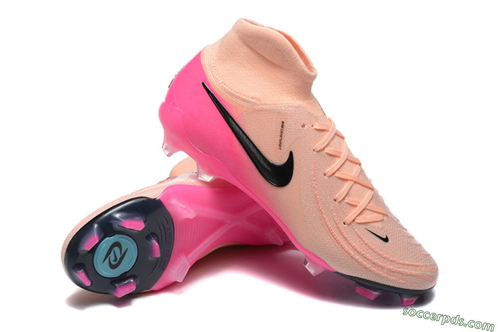 Nike Phantom Luna Elite FG High-Tops Football Boots - Pink/Black/Blue 4