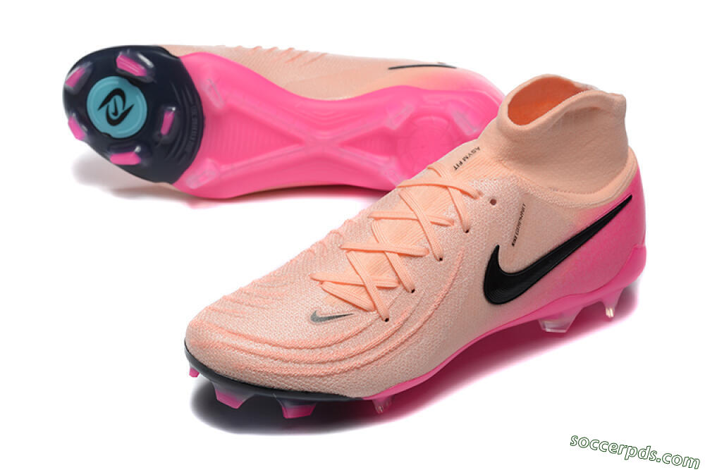 Nike Phantom Luna Elite FG High-Tops Football Boots - Pink/Black/Blue 3